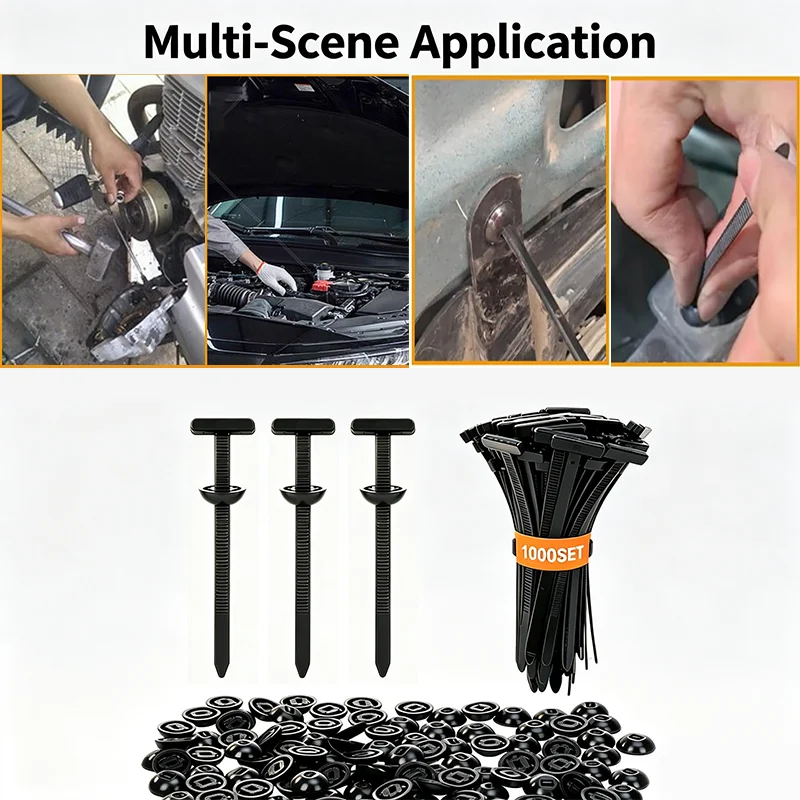 Universal Car Cable Tie Buckle Screw Replacement Clip Nylon Self-Locking Zip Ties Fender Wire Management car supplie acesssories