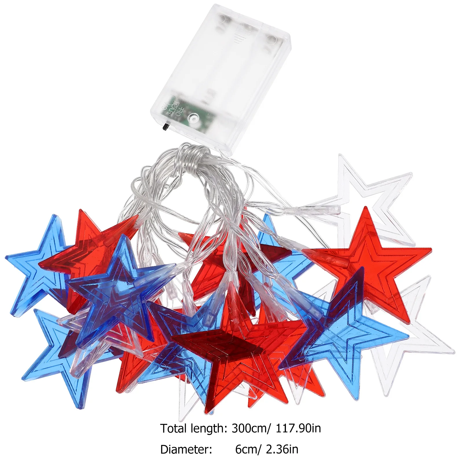 الملونة الخماسي LED سلسلة ضوء مصباح على شكل نجمة وطنية لعيد الاستقلال في الهواء الطلق داخلي ديكور عطلة حفلة المنزل #5