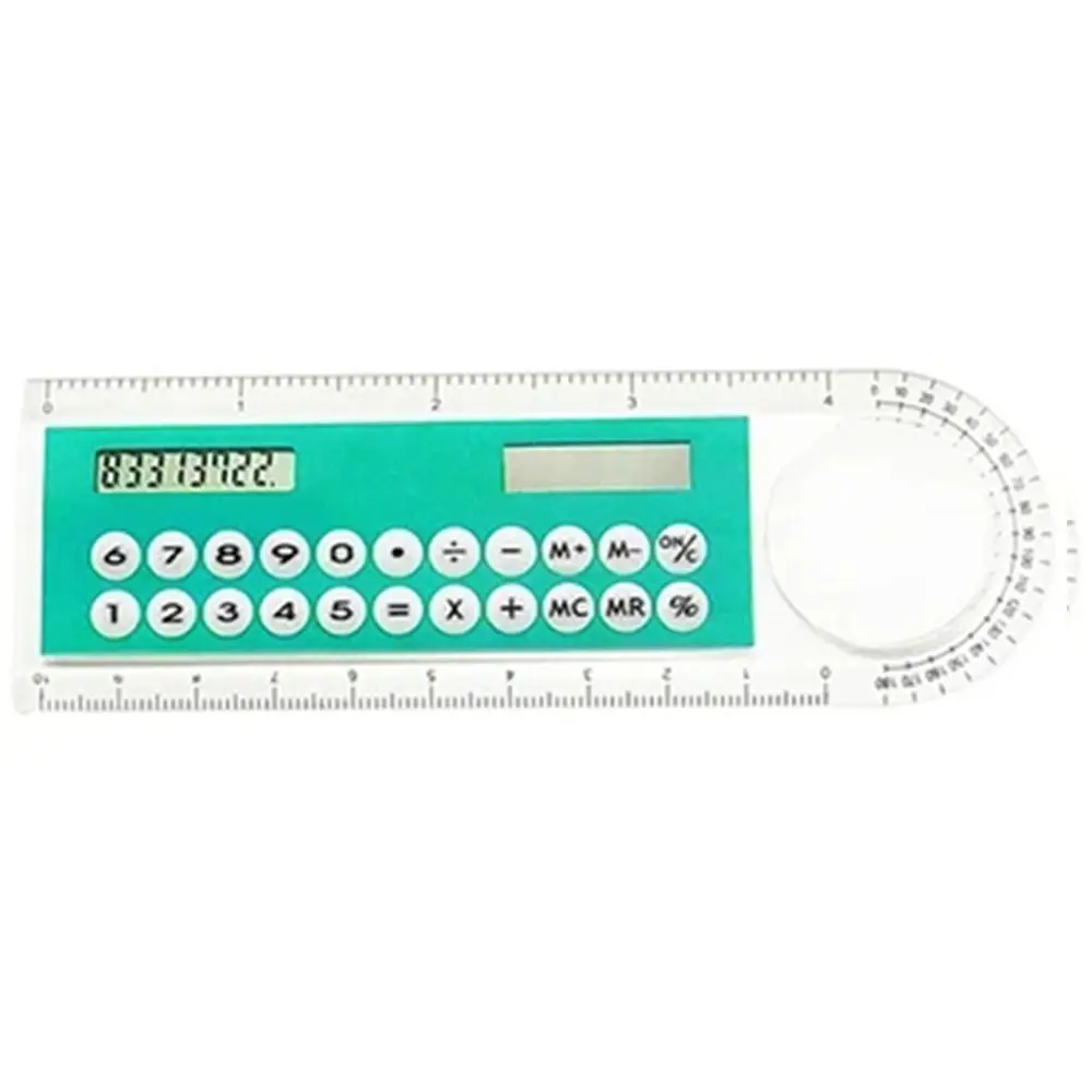 Mini Portable Childrens Tool Solar Energy Calculator Office Stationery Calculator Ruler Digital Caliper