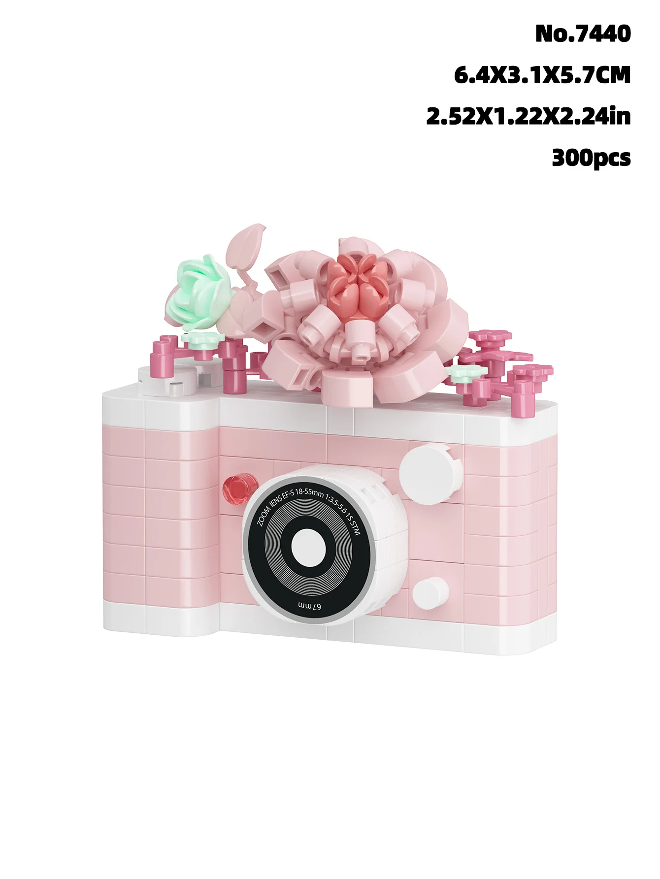 Vintage-Kamera & Blumen Bausteine DIY-Spielzeug Kleine Partikel-Bausteine Montage-Puzzle-Spielzeug für Freunde Geschenke Weihnachtsgeschenke – Detail 14