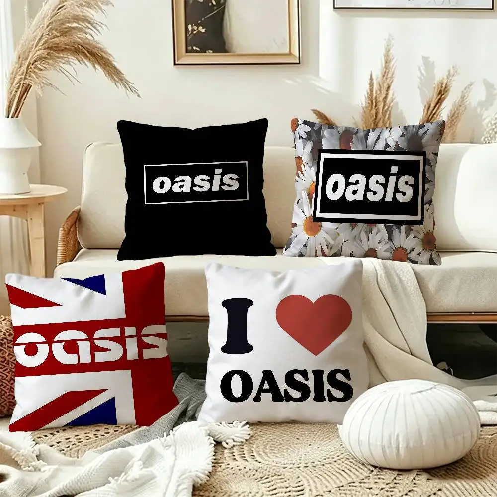 Rock O-OasisS band Cushion Cover Pillowcase Upholstery Sofa Throw Pillow Home Decor Pillowcas