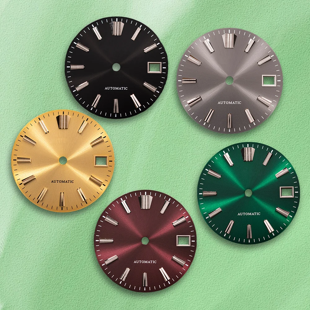 المبيعات الساخنة 28.5 مللي متر S شعار NH35 الأسود التلقائي الهاتفي لا Noctilucent صالح NH35 NH36 4R 7S ساعة يد تعمل بالحركة تعديل الملحقات