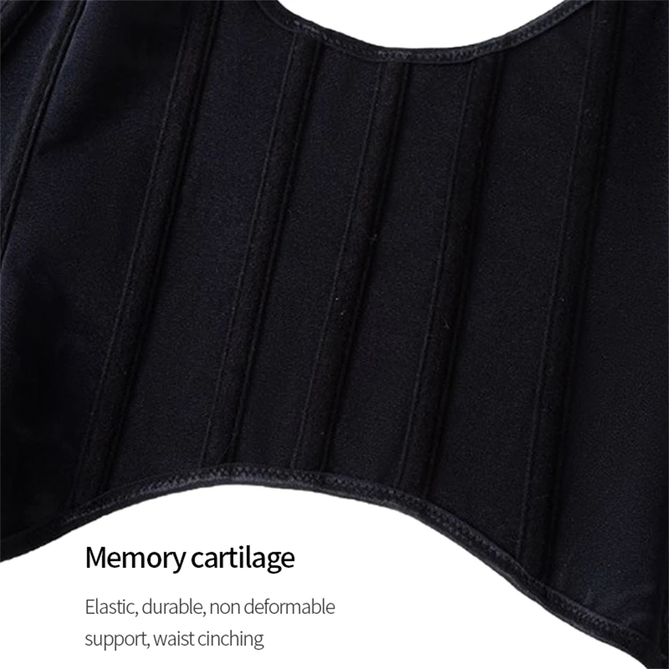 Becirzet Shapewear U-förmiger Taillentrainer Korsett für Damen, Hochkompressions-Body-Reduzierer, Brustlift, Stahlknochen-Taillentrainer – Detail 12
