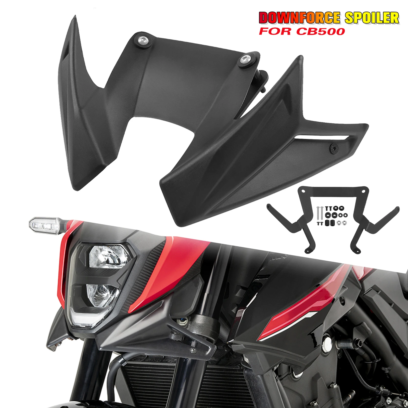 

For Honda CB500 Hornet CB 500 2024 2025 Motorcycle Sport Downforce Spoiler Naked Forntal Spoilers Aerodynamic Wing Deflector