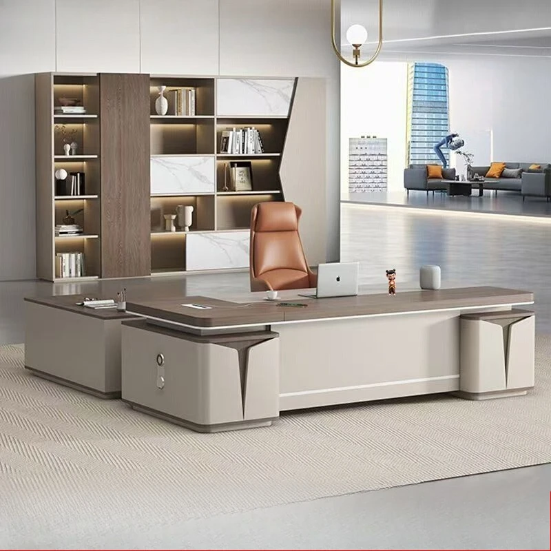 

Essentials Strong Office Desks Storage Adjustable Modern Executive Office Desks L Shaped Luxury Mesa De Escritorio Furniture