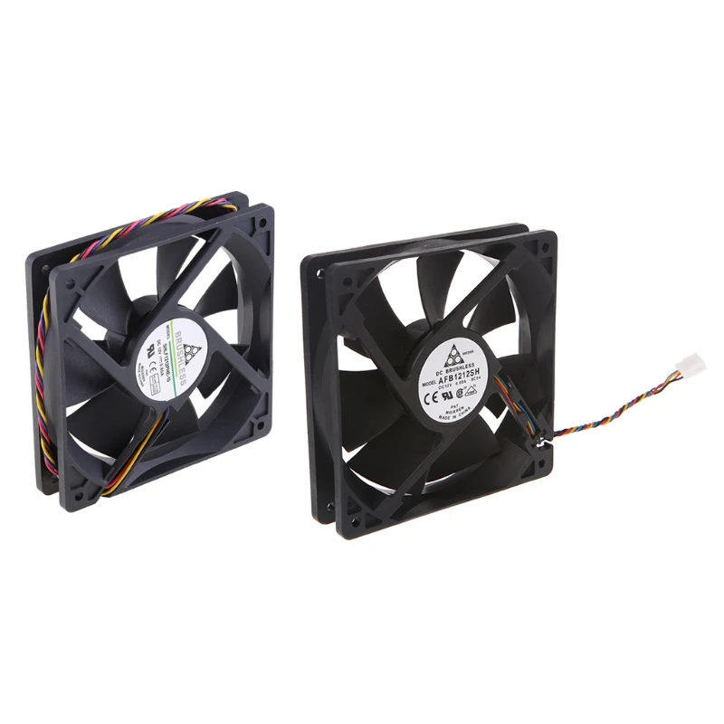 Y1UB CPU Cooling Fan Ball Bearing 12025 12V 0.8A 12cm 4400RPM Model AFB1212SH Cooler Fans Quiet for Delta PC Chassis