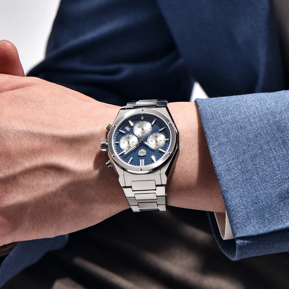Men's Watches RollsTimi Quartz Wristwatch Luxury Speed Sports Chronograph Watch For Man AR Sapphire Waterproof Luminous Gift Box - Image 3