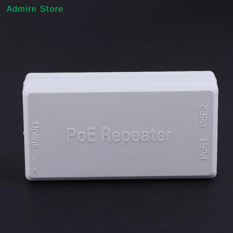 [G]1 Piece 100Mbps 1 To 2 PoE Extender With IEEE802.3af/at Plug&Play 48V 2 Port POE Repeater For PoE Switch NVR IP Camera AP