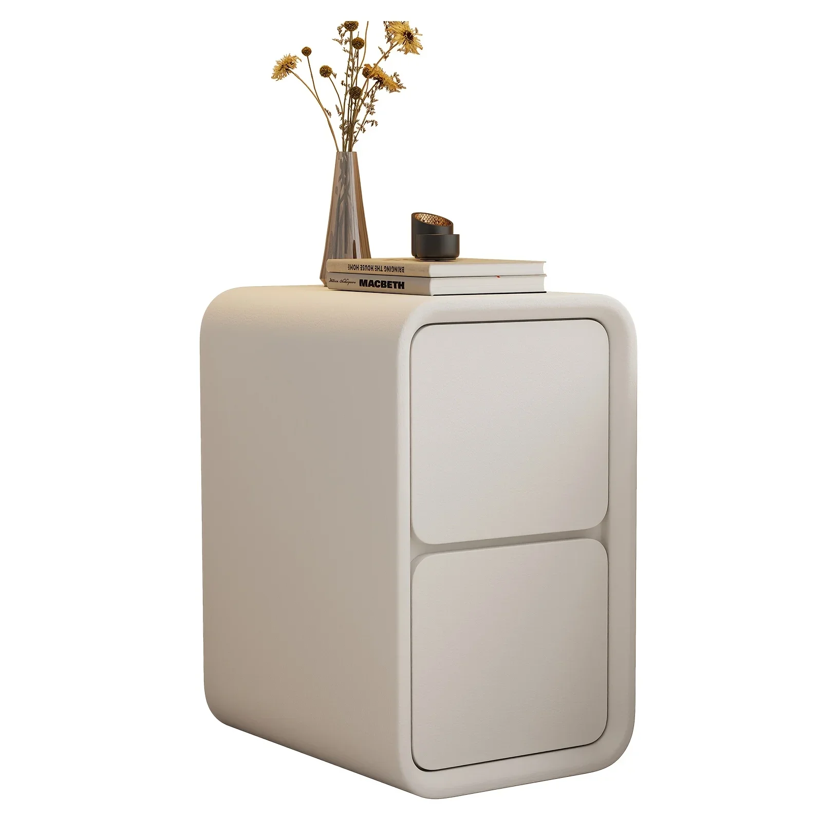 

Best Selling Produc Modern Floating Nightstand Cabinet - Solid White Hardwood Storage with Soft-Close Drawers