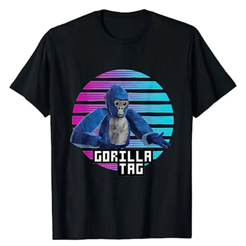 Retro Gorilla Tag Monke VR Gamer for Kids, Adults, Teens T-Shirt Funny Birthday Decorations Tee Gift Boys Fashion Graphic Outfit