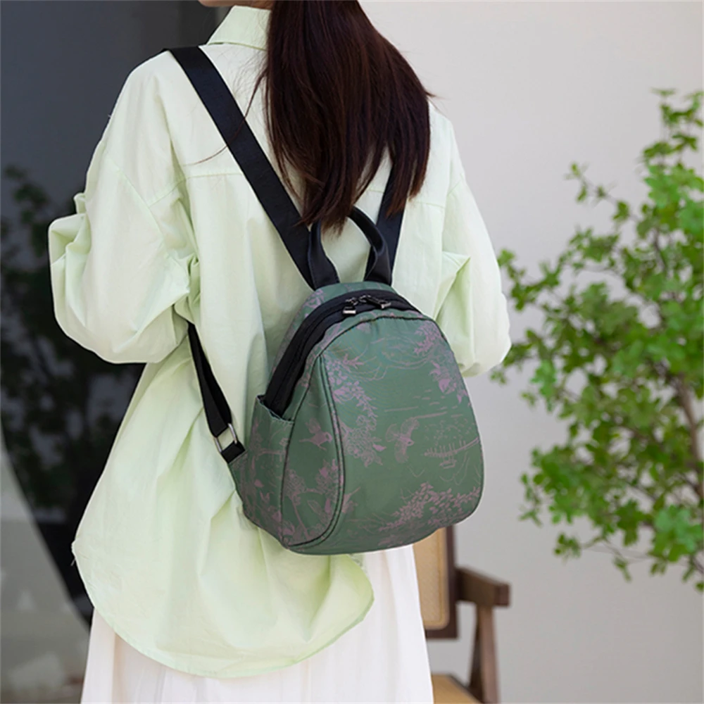 Panelled Ladies Backpacks Fashion High Quality Nylon Ladies Backpacks Anti-theft Backpack New Women Student Bags Bolsos De Mujer