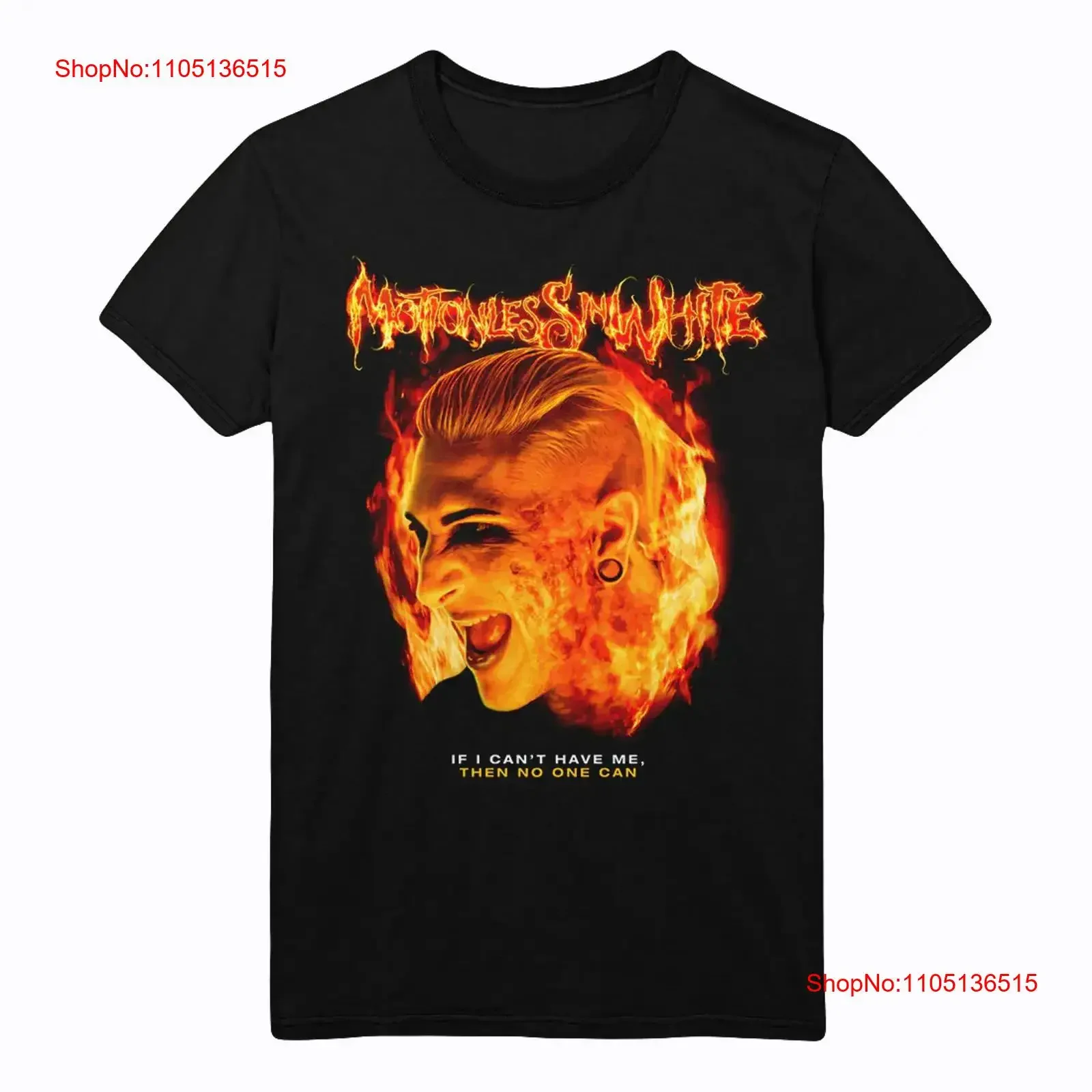 Chris Fire Motionless in White Band T Shirt Classic Black S 5XL 1G0065 vintage Washed Stylish Top For Everyday Wear Soft