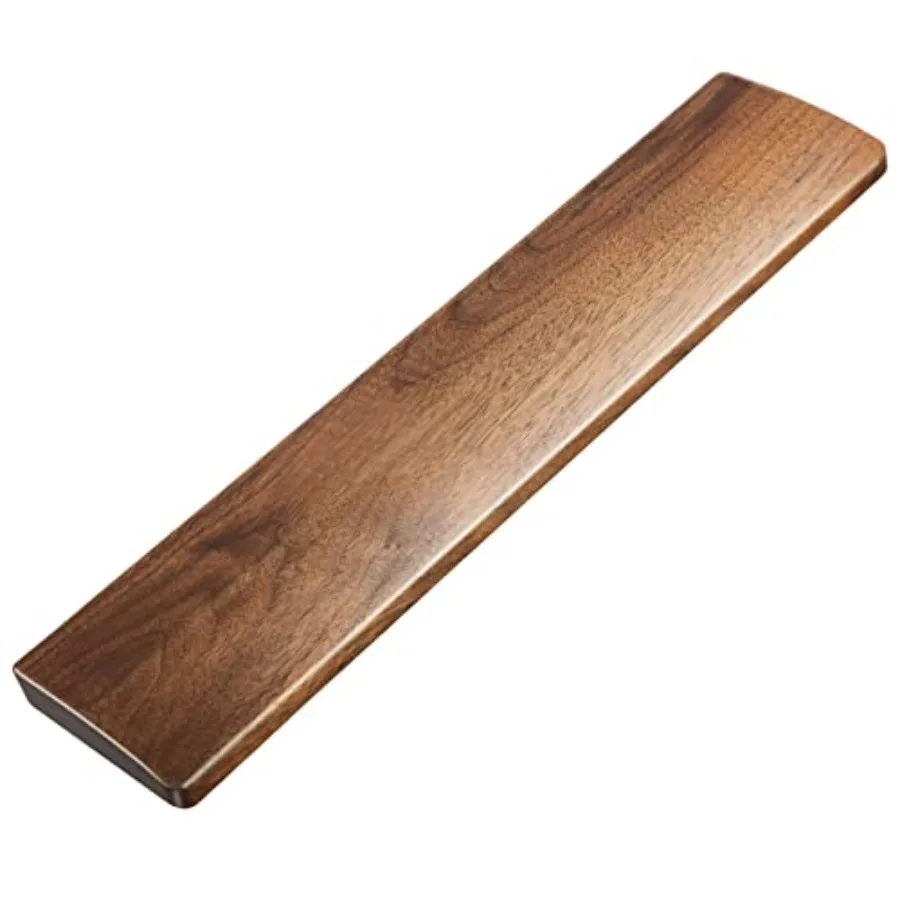 Wooden Wrist Rest, 17.3-inch Length and 20mm Thickness for Full-Sized Keyboard, Palm Rest, Ergonomic Design for Mechanical Gami