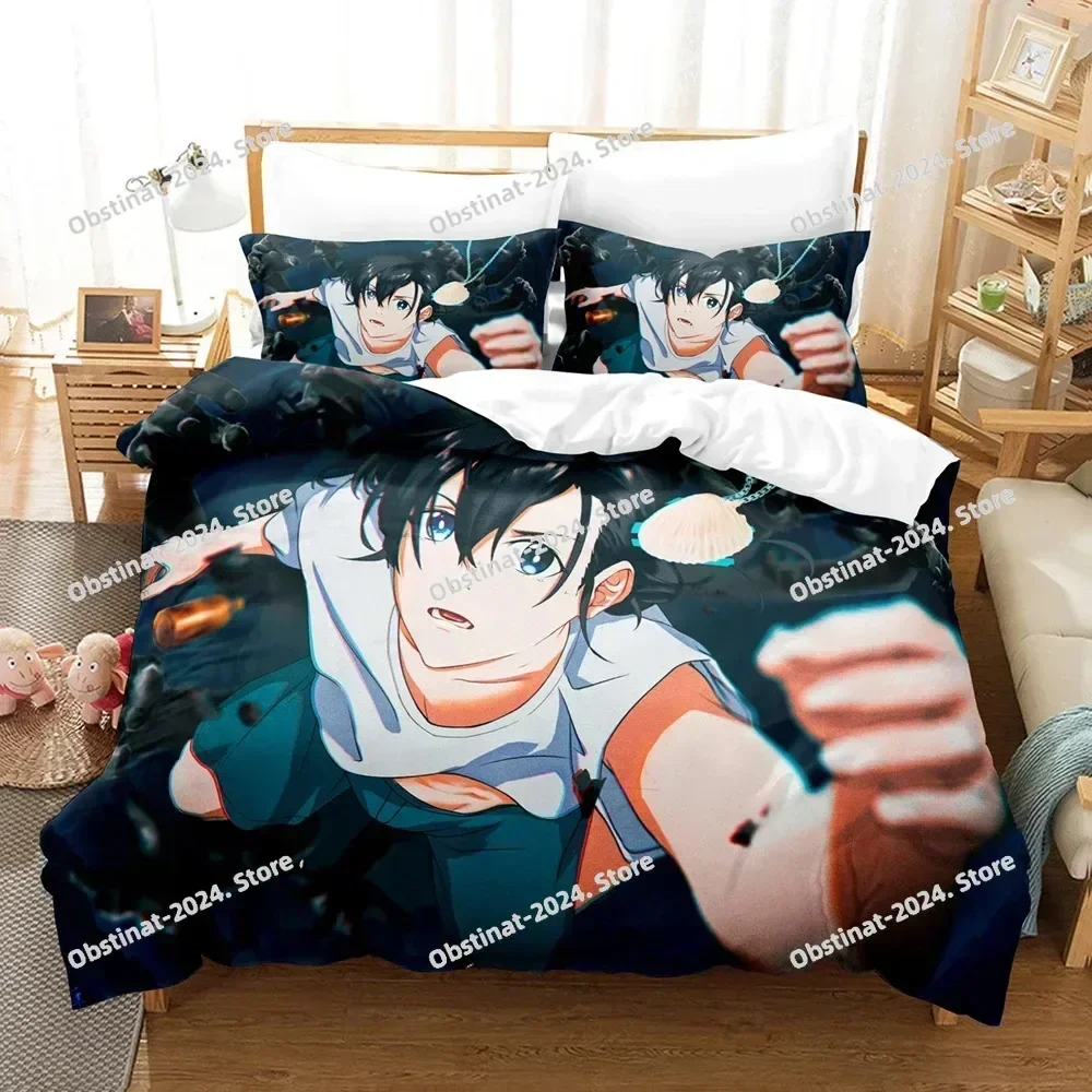 3D Anime Summer Time Rendering Ushio Bedding Set Duvet Cover Full Queen King Size Pillowcase Bed Printed Set Aldult Kid Bedroom