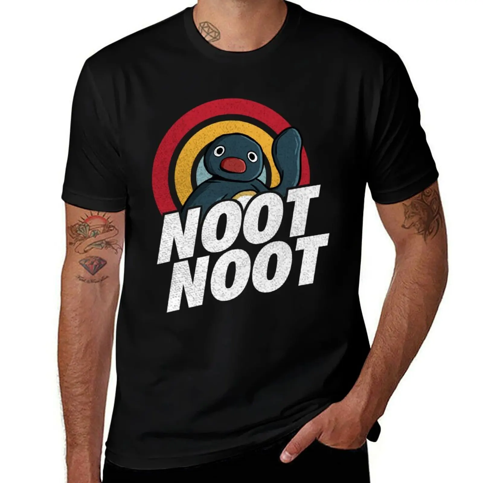 رجل رجل t المتعثرة قوس قزح حزمة تي شيرت قميص تي سليم الجرافيك قمصان Noot القمصان البطريق للقطن Noot صالح خمر مضحك t #1