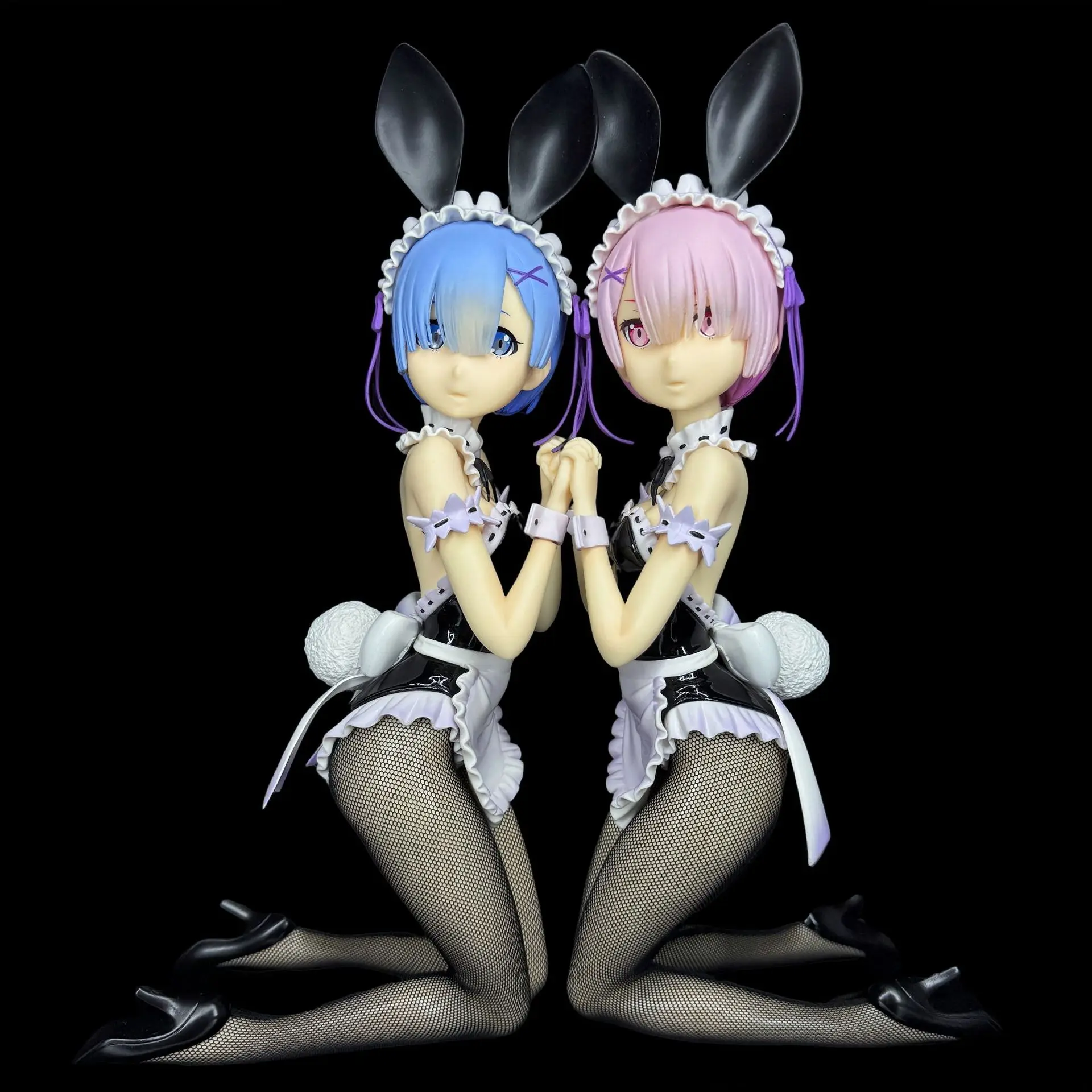 

14cm From Scratch, A Different World Life, Ram Rem Black Silk Bunny Girl Anime Figure Model Statue Collection Desktop Decoration
