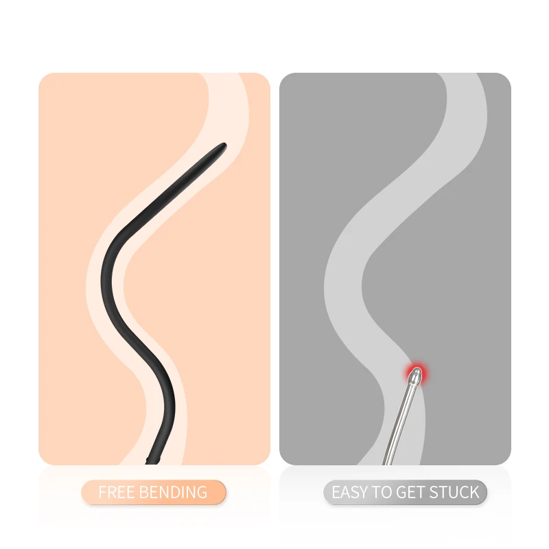 ذكر سيليكون المثيرة مجرى البول قفل لعبة استثارة القضيب موسعات الصوت الحصان العين عصا الكبار لعبة الجنس للرجال مثلي الجنس شفط كأس العفة قفص #1