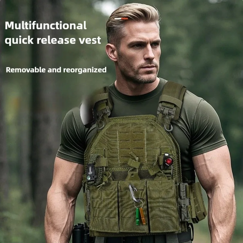 Outdoor Tactical Vest Quick-Release Adjustable Special Service Equipment Training Tactical Vest Men's and Women's Tactical Vest