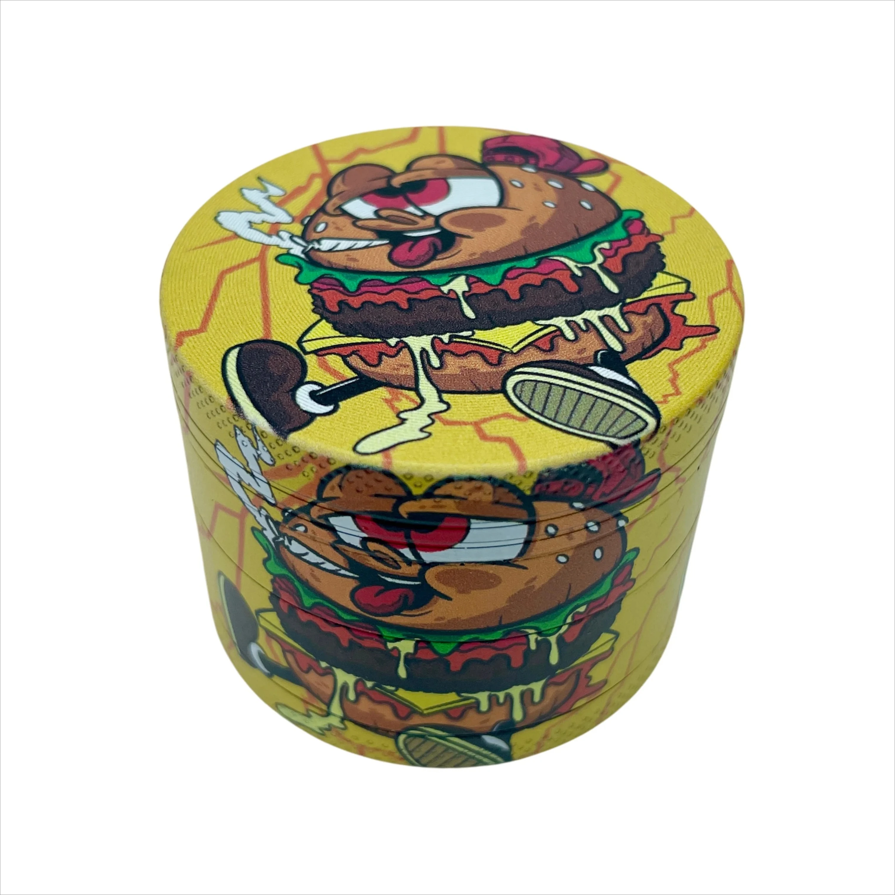 

50mm/2inch Smoking Hamburger Metal Herb Grinder