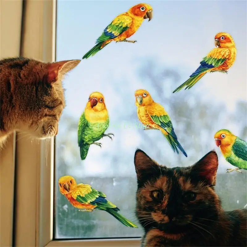 X90F Prevent Bird Accidents with Easily Apply Window Decals Safety and Beauty AntiCollision Cling Decals for Glass Protectors