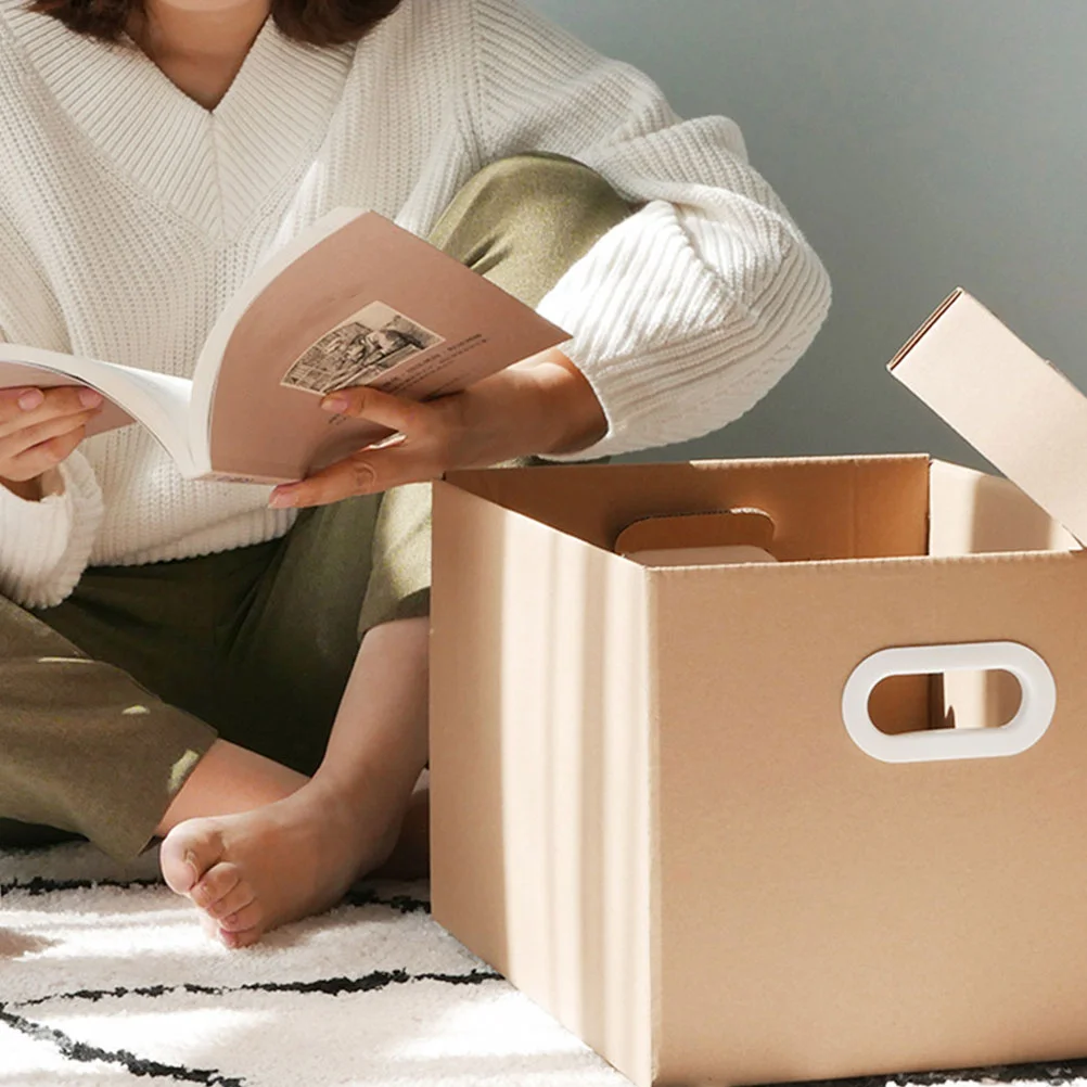 File Storage Carton Document Holder Organizer Case Collapsible Bins Keeper Documents Bag Portable Binder