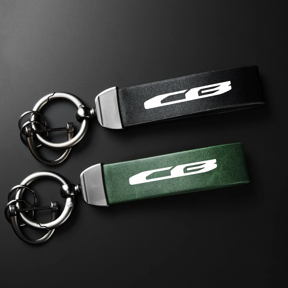 

Для мотоциклов Honda CB125R CB150R CB190R CB250R CB300R CB400 CB500X CB500R: новый модный брелок для ключей из карбона и кожи.