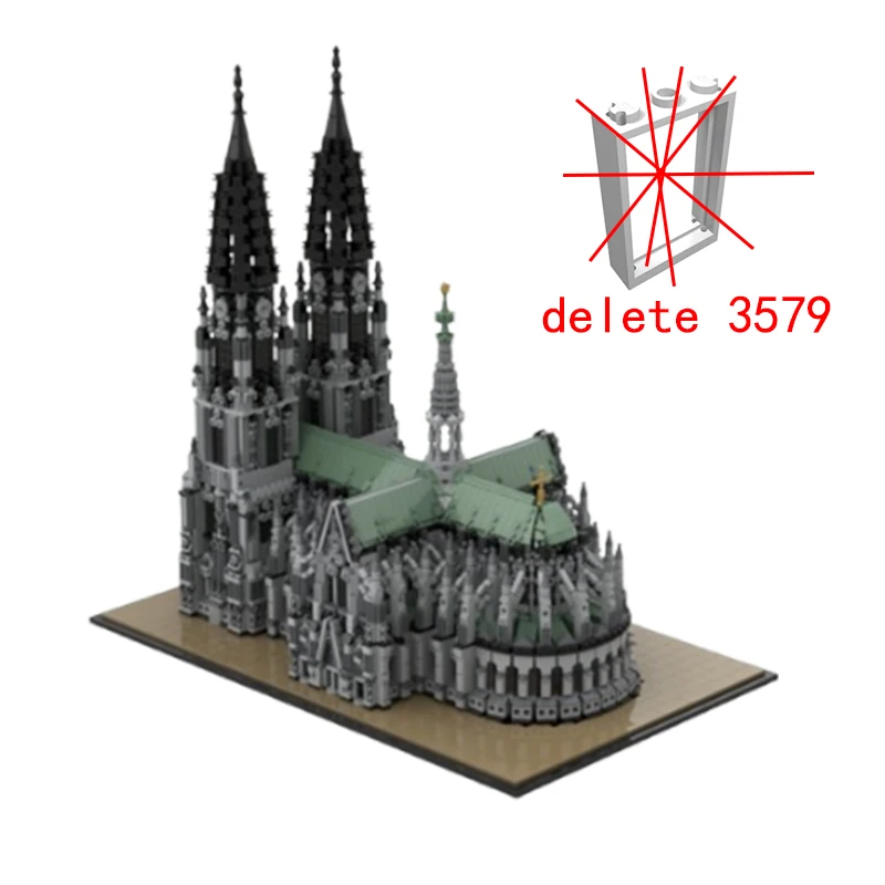 Spot MOC- 191784   assemblaggio di piccole particelle blocchi di costruzione cattedrale modello ad alta difficoltà ornamenti regalo giocattolo