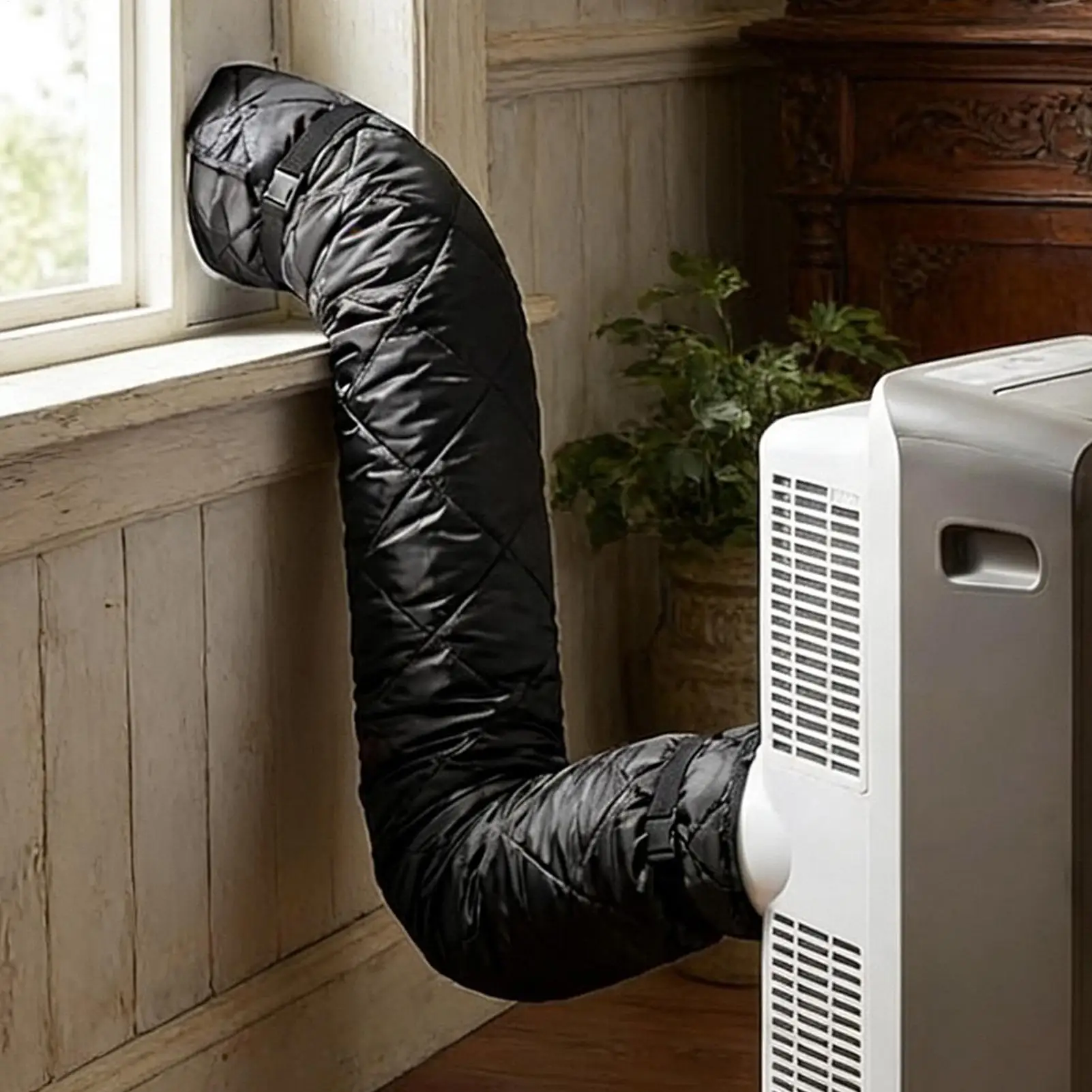 Air Conditioner Exhaust Hose Insulation Sleeve Adjustable Heat Insulated Pipe Protector Wrap With Adjustable Straps