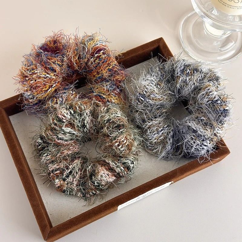 

Colorful Knitted Hair Ties High Elasticity Ponytail Hair Bands Unique Design Hair Accessories for Women Rubbers