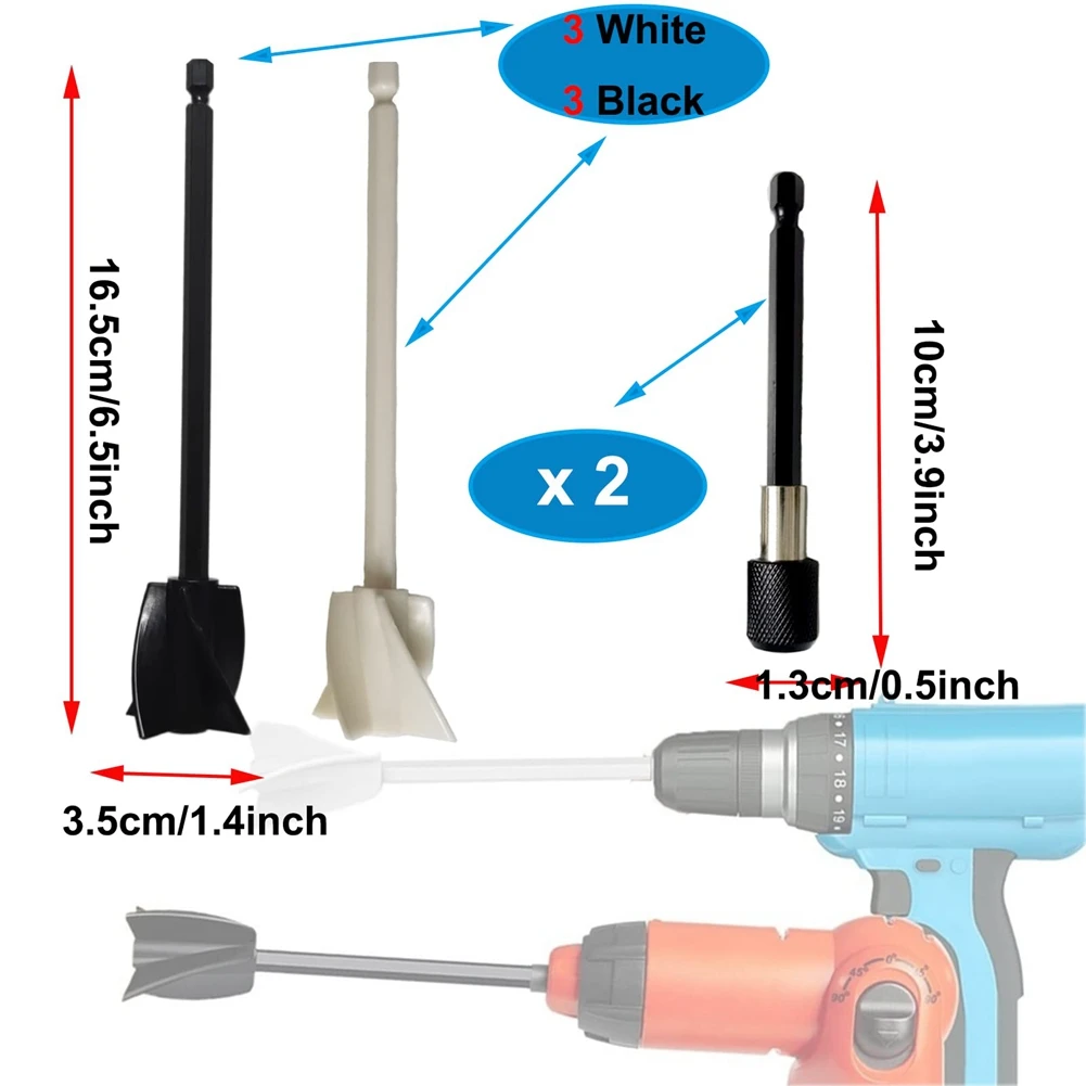 ملحقات خلاط إيبوكسي للمثقاب ، مجذاف خلاط راتنج ، خلاطات طلاء ، أعمدة تمديد ، 6 ، 2 من من الراتنج