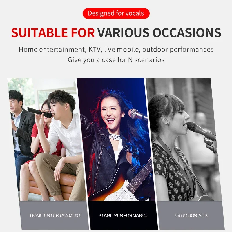 แบบพกพาคาราโอเกะคอนเดนเซอร์ไมโครโฟนสดไมโครโฟนสำหรับโทรศัพท์มือถือคอมพิวเตอร์ECHOการ์ดเสี...