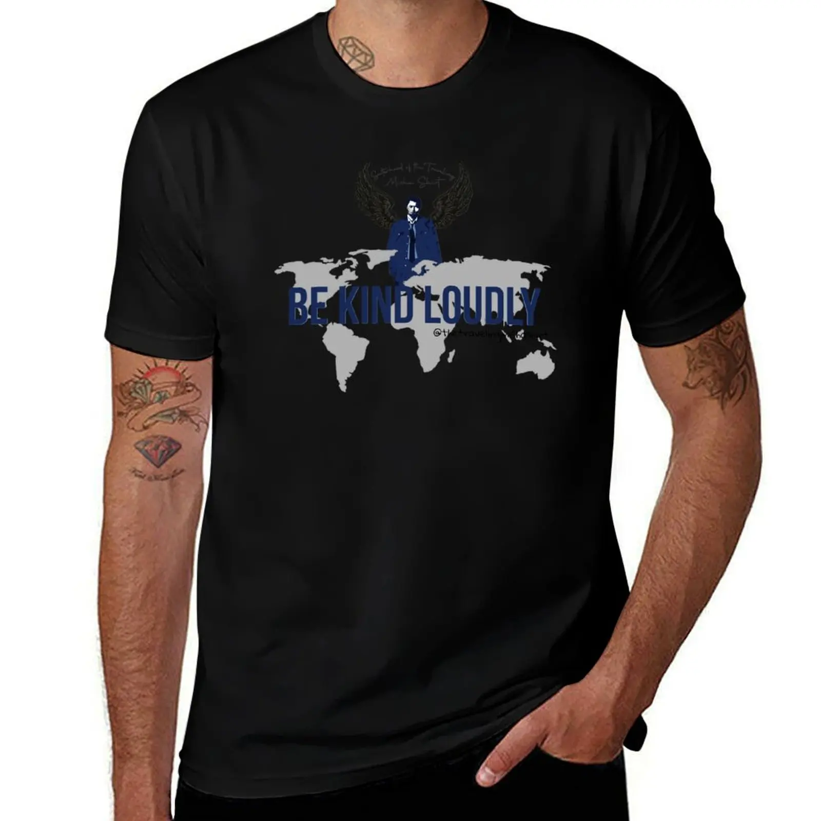 BE KIND LOUDLY by @castiels_wingmen T-Shirt Casual Streetwear Short Sleeve Tee T-Shirt