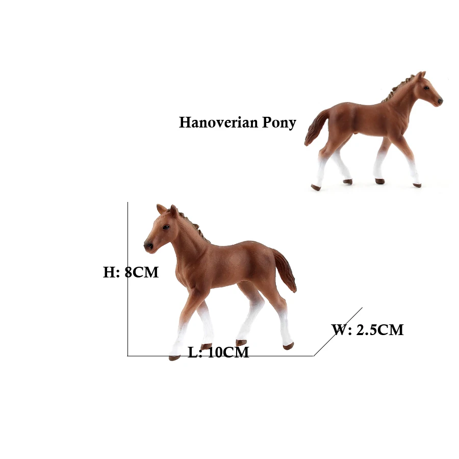 Figurki koni Shire arabskie figurki modele kucyków zwierząt gospodarskich figurki figurki z tworzywa sztucznego zwierzęta zabawka nowatorskie zabawki dla dzieci