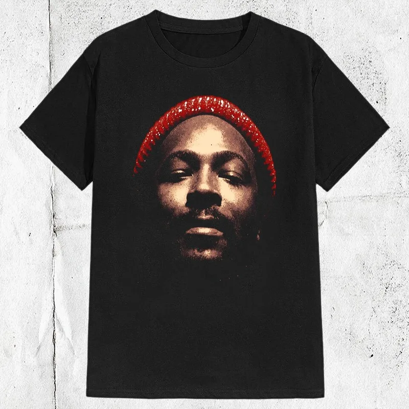 Marvin Gaye Pop Soul Singer Band T-shirt Summer New Style Unisex Casual and Fashionable T-shirt