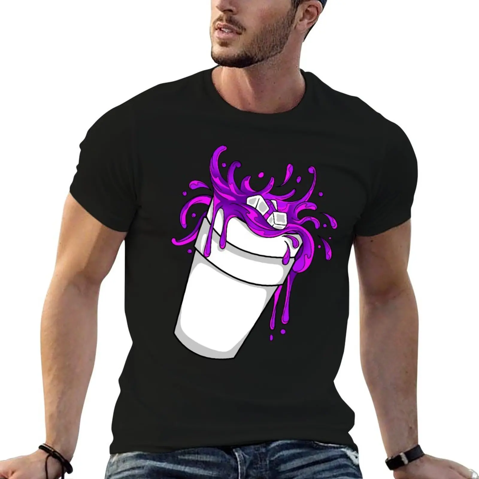 

glass cup of lean trap T-Shirt funny t shirts man t shirts for man cotton t shirts for man graphic tees T-shirt