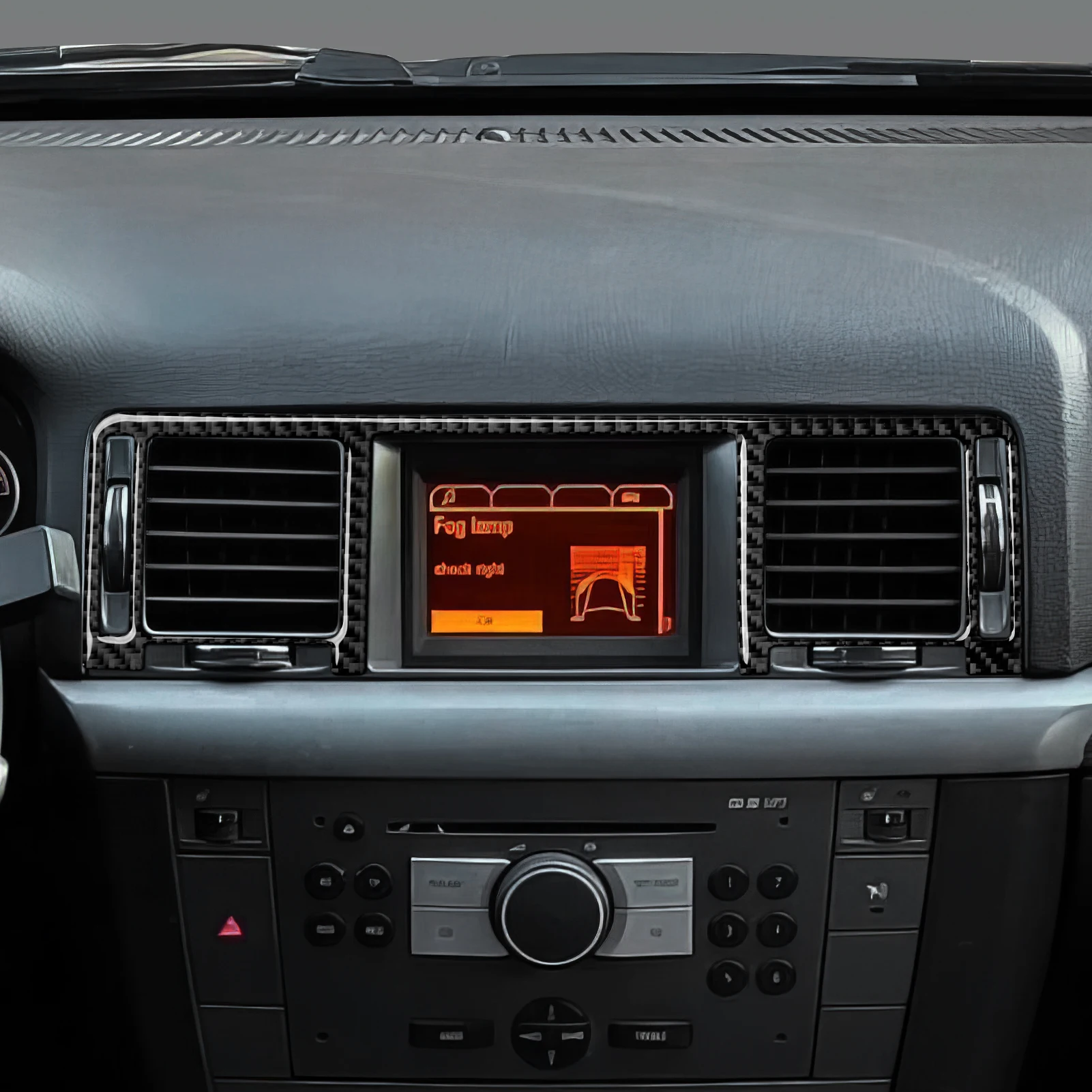 Carbon Fiber Interior Sticker Set. Car Center Console Air Vents Panel. For Opel Vectra C Signum.For Vauxhall Vectra Signum Trim view 4