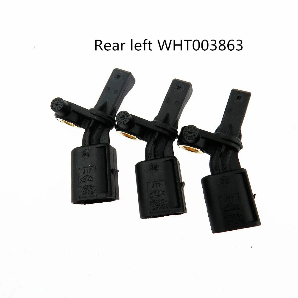 3Pcs Car ABS Sensor Rear Left Wheel Speed Black for Audi A2 VW POLO 9N 6R 6C Passat Tiguan Fabia 6Q0927807B 6Q0927807A WHT003863