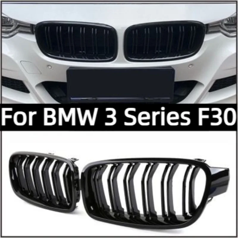 Front Grille For BMW 3 Series F30 Accessories 2019/2018,ABS Anti-Scratch Heat-Dissipation Racing Grill Waterproof 2012-2017