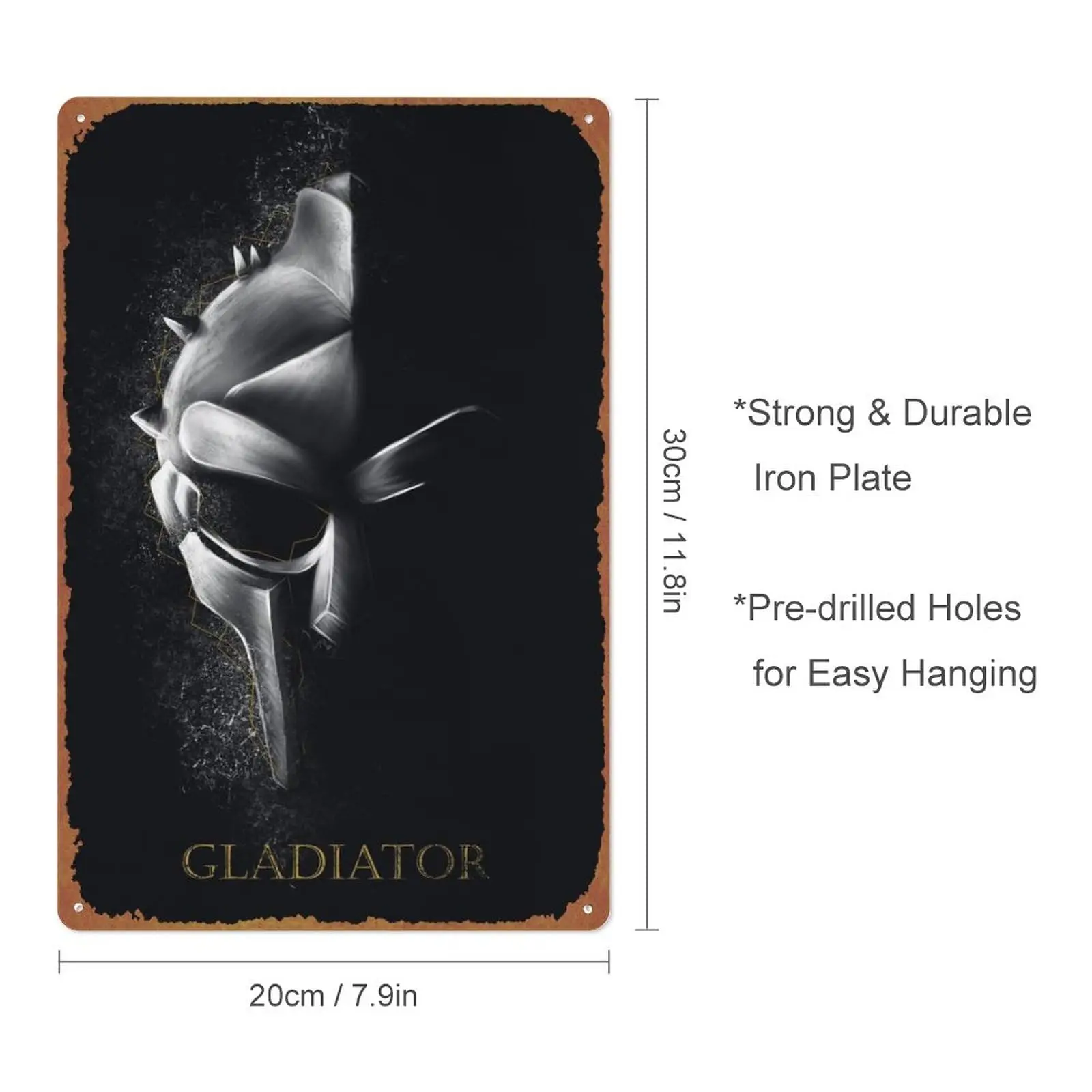 Gladiator Movie Poster Tin Metal Sign Vintage Wall Plaque Decor 8x12 Inch