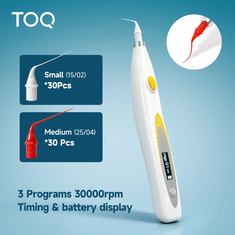 Dental Endo Sonic Activator Wireless Endodontic Irrigator Handpiece Flexible Tips 3 Modes For Root Canal Cleaning MTA Activation