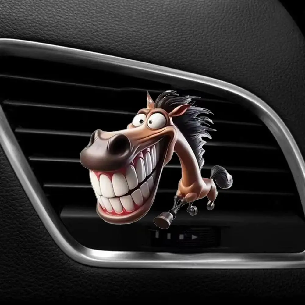 

Big Mouth Horse Car Air Vent Aromatherapy Clip Acrylic Fragrance Interior Decoration (Ocean/Cologne/Jasmine) Auto Random V4L3