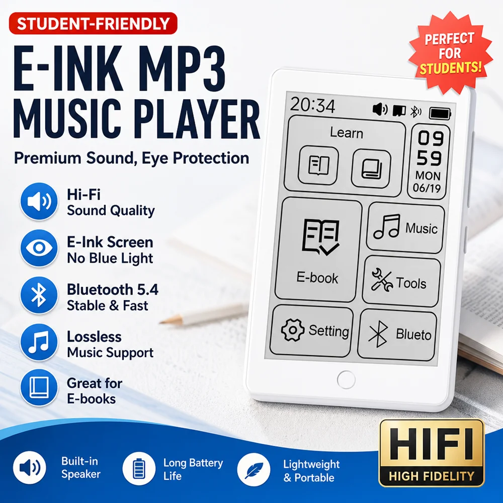 Music Audiobook - Famue E-Ink MP3 Player with TF