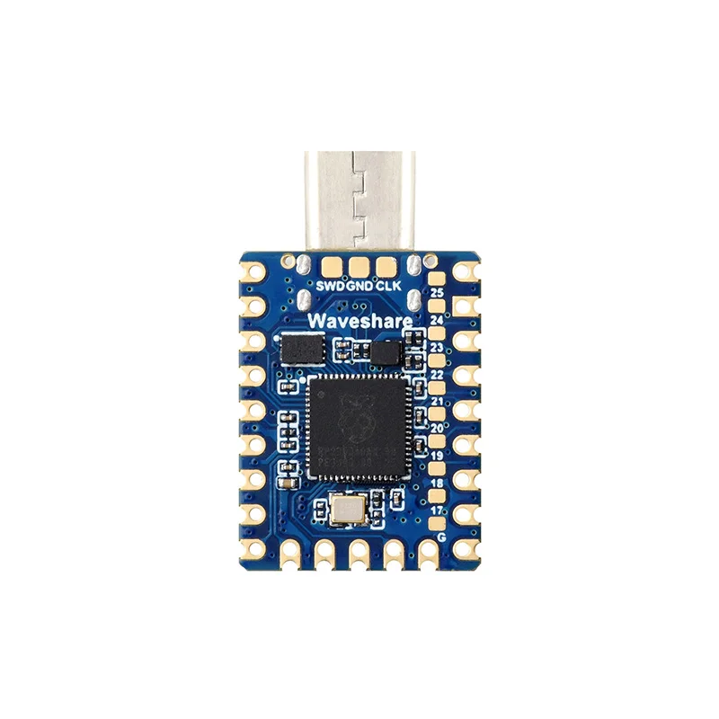 RP2350-Zero-CM Mini Development Board, Dual-core And Dual-architecture, Onboard Type-C Male Port, Castellated Module, 12 × Progr