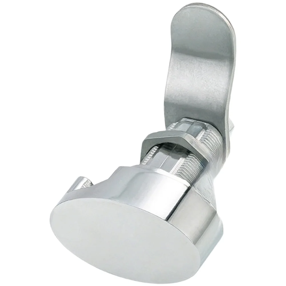 Handle Style Zinc Alloy Cabinet Lock with Hanging Tongue for File Cabinet Wardrobe Marine Applications 1.6 1.9cm Silver Metallic