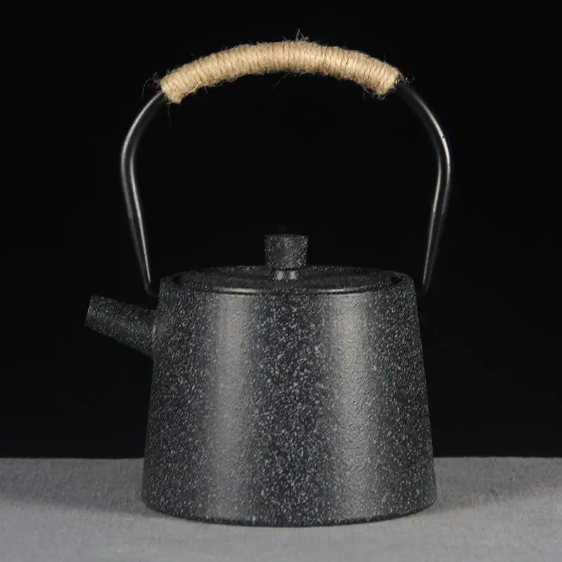 

Железный чайник ручной работы для здорового пивоварения, простой чайный сервиз для домашнего использования, декоративный орнамент для гостиной, железный чайник
