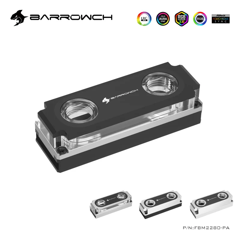 BARROWCH Disipador SSD M.2 2280/22110 Acrílico Cobre Plateado Negro - imagen 5