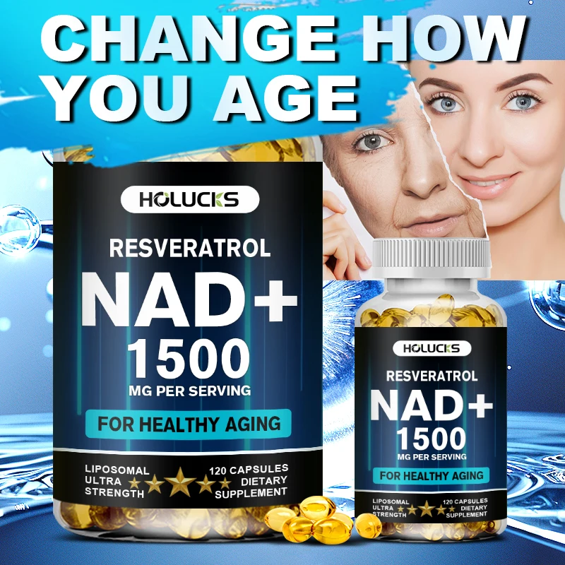 NAD Resveratrol Supplement for Women and Men, Support Cellular Health, Boost Energy & Immune, Anti Aging