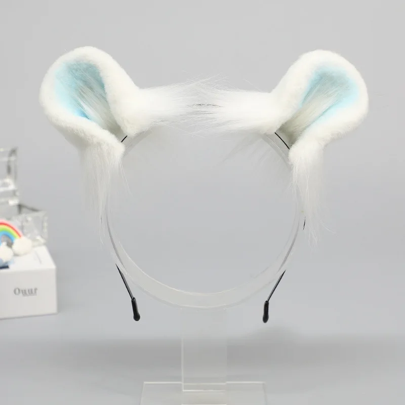 Girl Headdress Animal Headband Hamster Plush Round Ears Cosplay Hair Clips Night Party Cosplay Prop Halloween Decorative Gifts view 5
