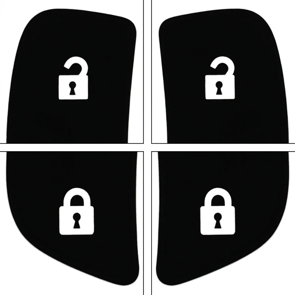For Saab 93 2003-2007 Interior Door Lock Push Button Repair Decal Sticker Black Vinyl Material with White Signage