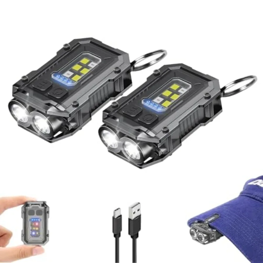 Super Bright Keychain Flashlight with Magnetic Base